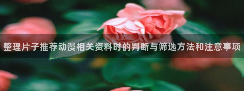 韩漫漫画推荐:整理片子推荐动漫相关资料时的判断与筛选方法和注意事项配图
