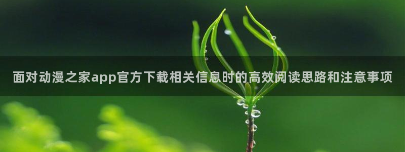 韩漫阅读网:面对动漫之家app官方下载相关信息时的高效阅读思路和注意事项配图